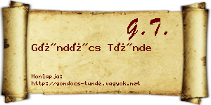 Göndöcs Tünde névjegykártya