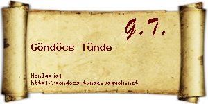 Göndöcs Tünde névjegykártya